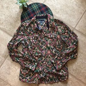 Tommy Hilfiger Paisley Button down shirt, size M